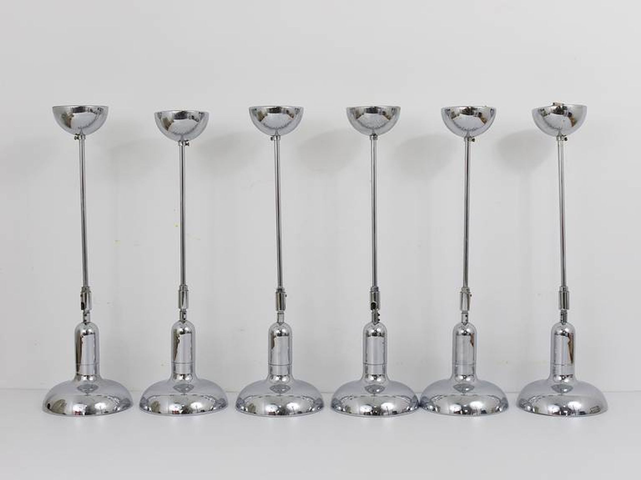 Adjustable suspended luminaire in the style of Gino Sarfatti 4, Gebr. Cosack, Germany, 1970s.