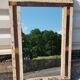 Rectangular mirror in polychrome wood