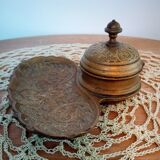 Old bronze inkwell