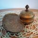 Old bronze inkwell
