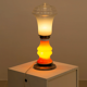 Lampe italienne orange & verre opaque 70's