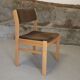 1970 wood and velvet chair