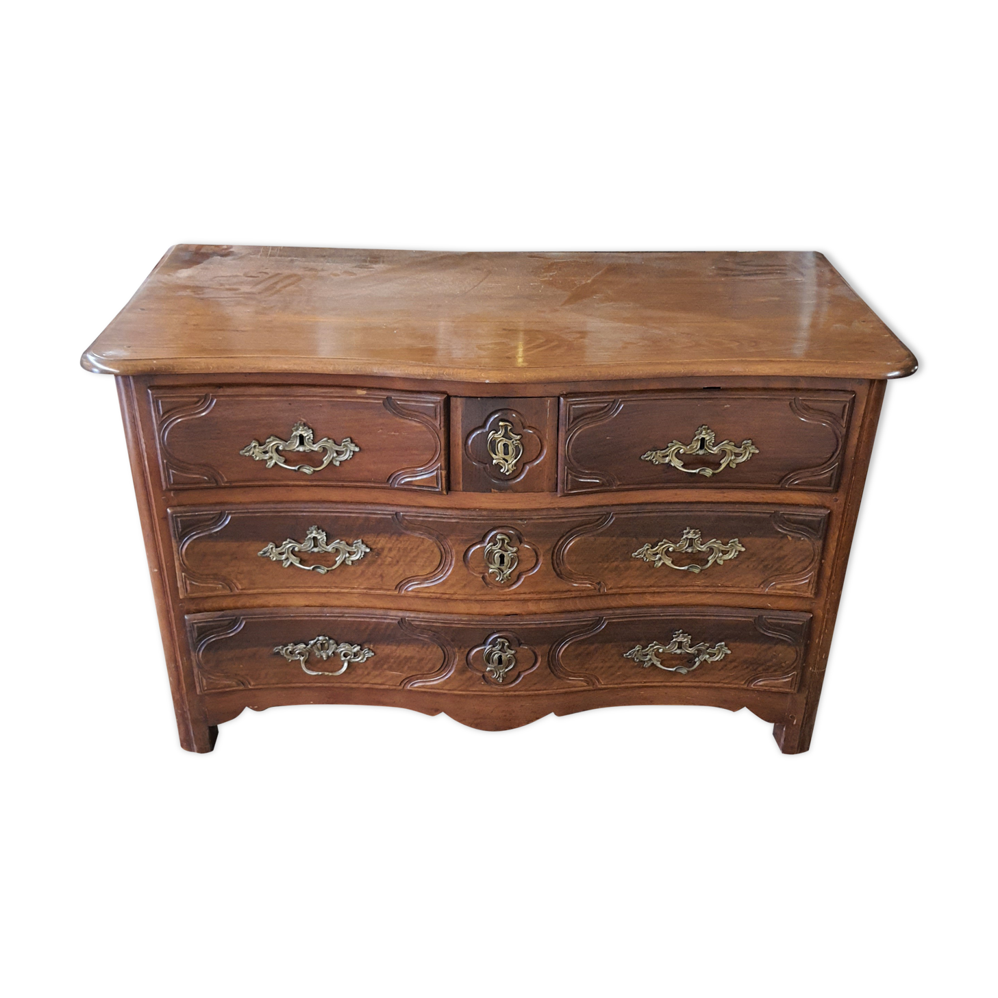 Walnut Regency chest of drawers