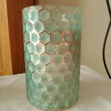 Cylindrical vase frosted honeycomb glass