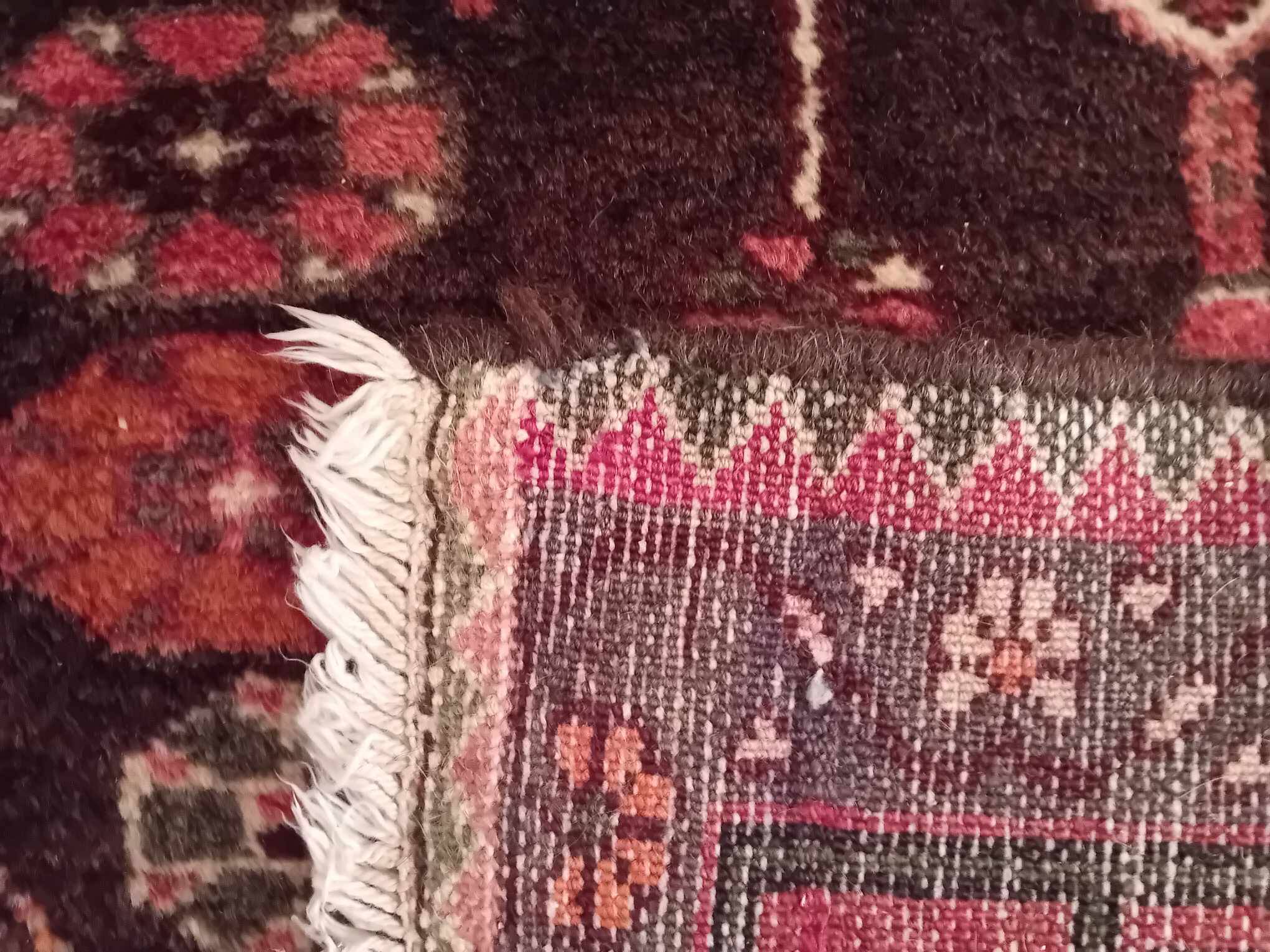 Handmade Persian Maslaghan rug 212x130cm