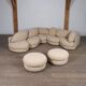 Canapé sculptural beige par Wiener Werkstätte, Autriche 1970