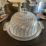 Bell and cheese dish Glass. Art Deco