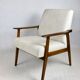 Fauteuil beige vintage, années 1970