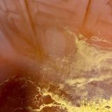 Guy Lefèvre coffee table for Maison JANSEN, imitation lacquer top, circa 1970.