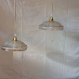 Vintage opaline suspension duo