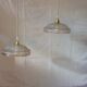 Duo de suspensions en opaline vintage