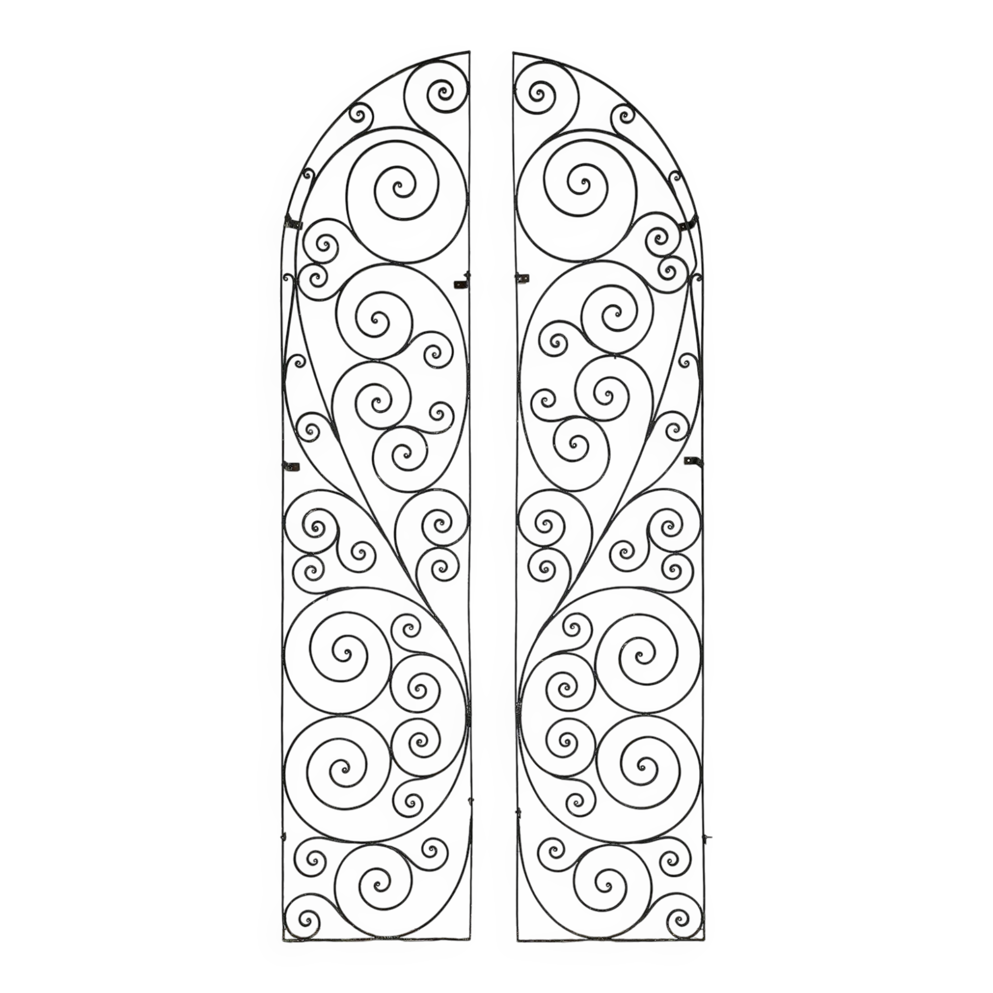 Arched wrought iron gate