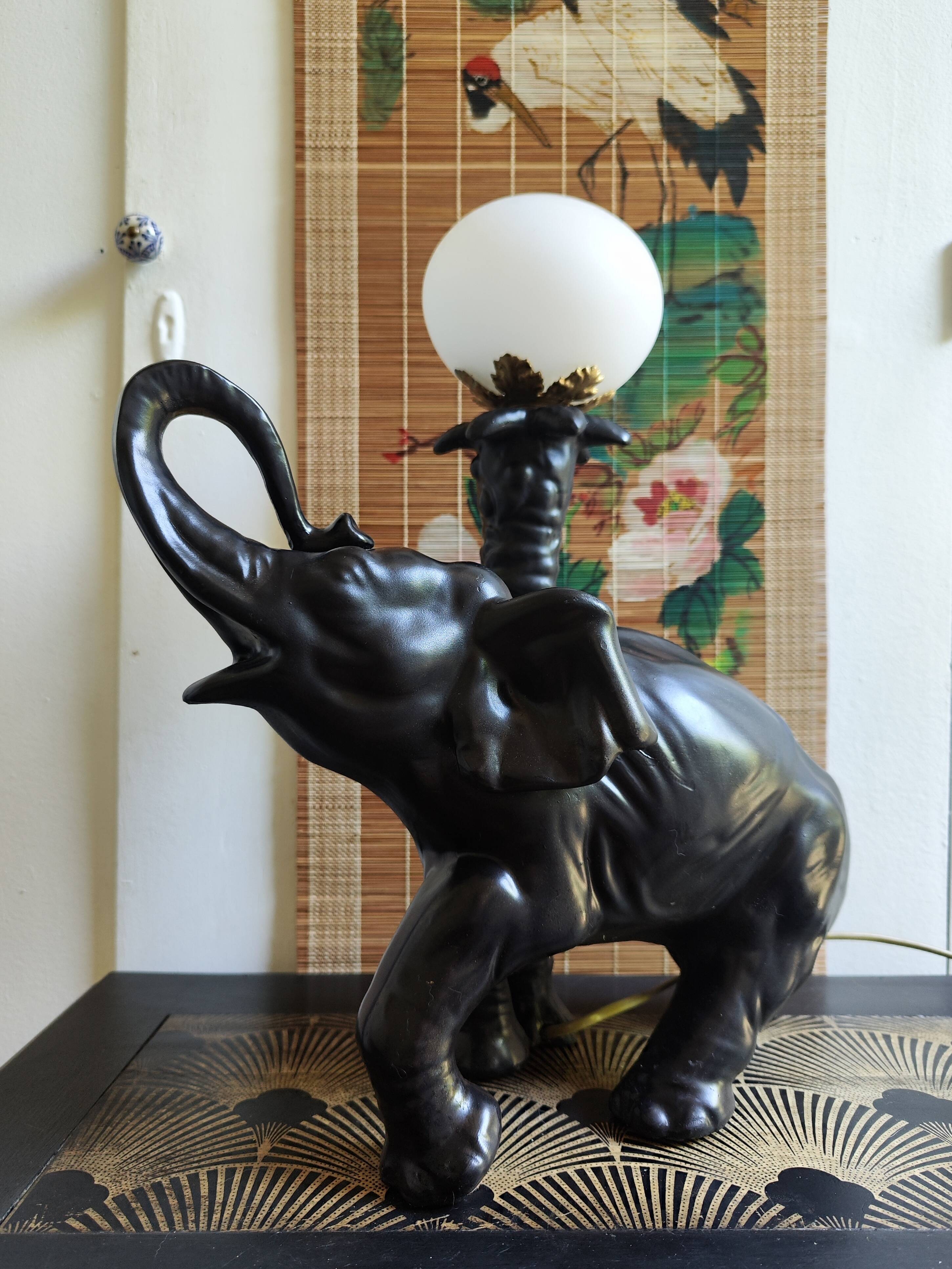 Lampe éléphant vintage