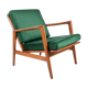 Scandinavian armchair "Stefan", restored, 60s, green bottle velvet