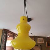 Suspension en opaline jaune 1960
