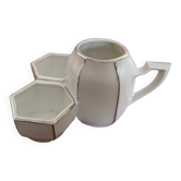 Art Deco condiment holder MS France in porcelain – 1930s