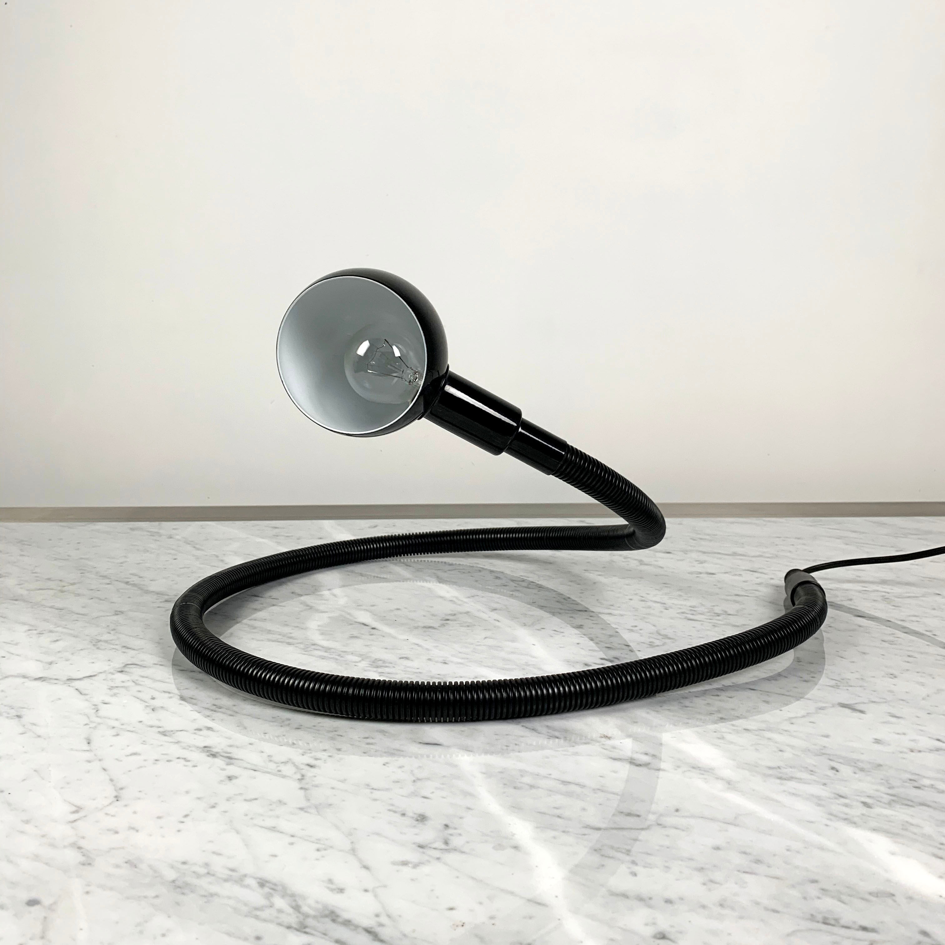 Black "Heby" Table Lamp Adjustable by Isao Hosoe for Valenti, 1970