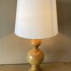 Large old turned wood lamp