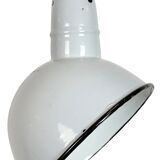 Industrial Grey Enamel Factory Pendant Lamp, 1960s
