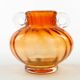 Mid-century modern vase, orange glass, Poland, 1970s