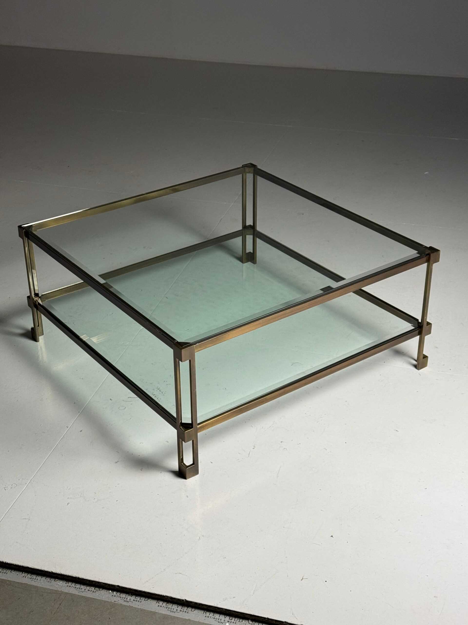 Table basse en verre vintage