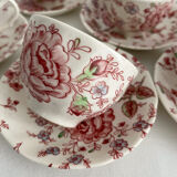 6 Johnson Brothers "Rose Chintz" English earthenware mugs