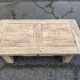 Renovated 19th-century solid oak farmhouse coffee table.