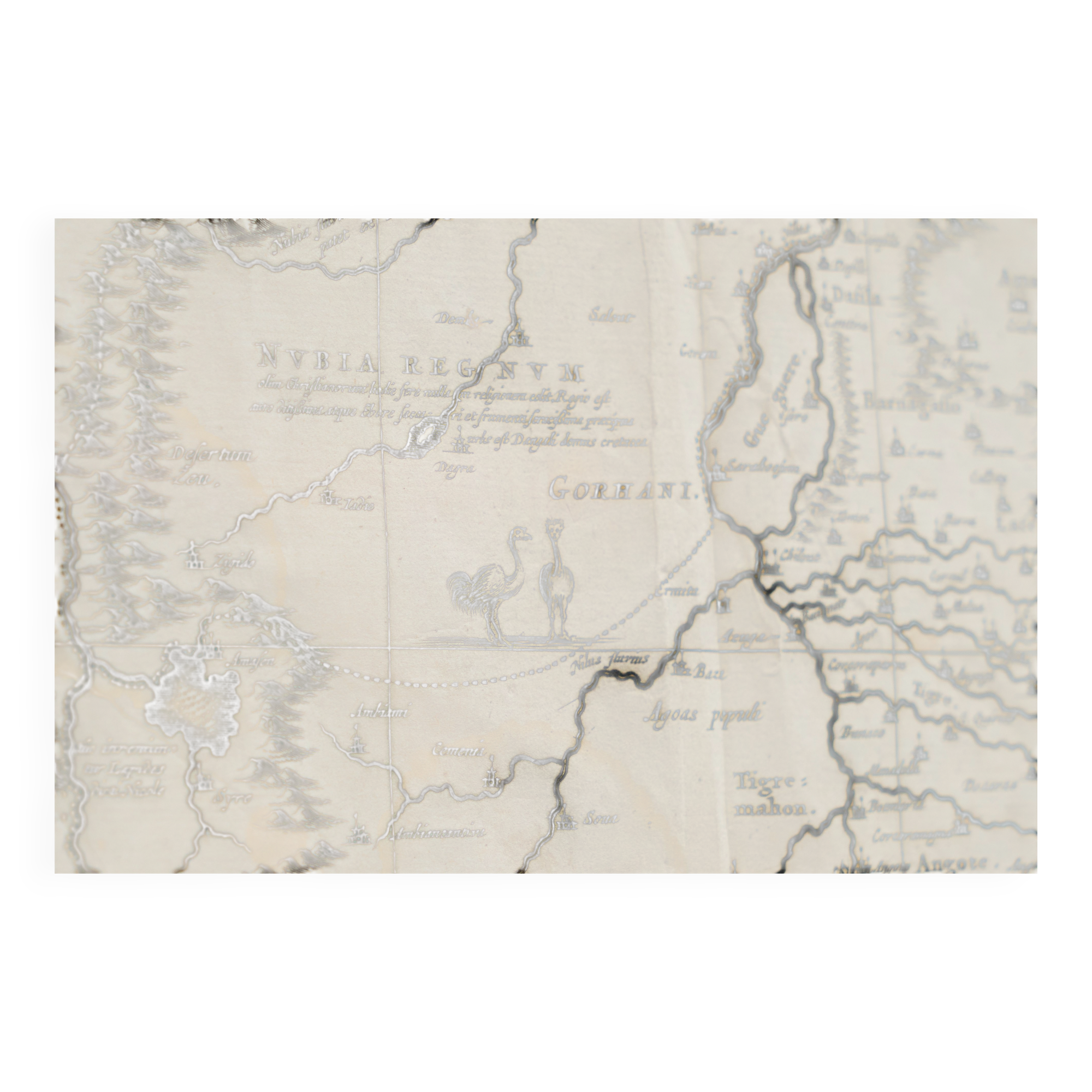 Rare original map of Ethiopia from the 17th century by Willem Janszoon Blaeu.