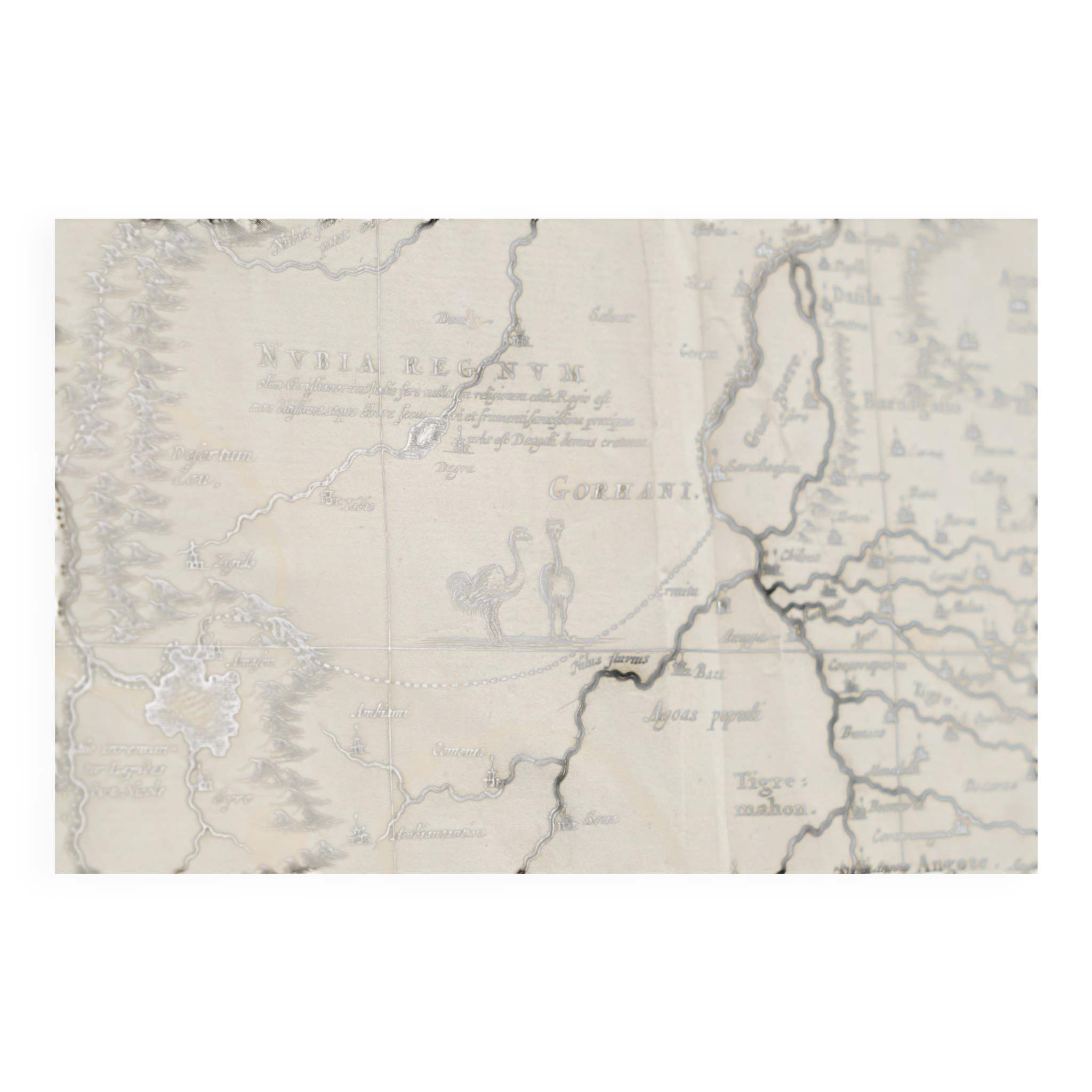 Rare original map of Ethiopia from the 17th century by Willem Janszoon Blaeu.