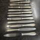12 Art Deco knives in silver metal mid-20th century with its box