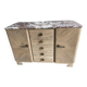 Commode en bois brut dessus marbre