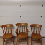 Set of country chairs and armchairs