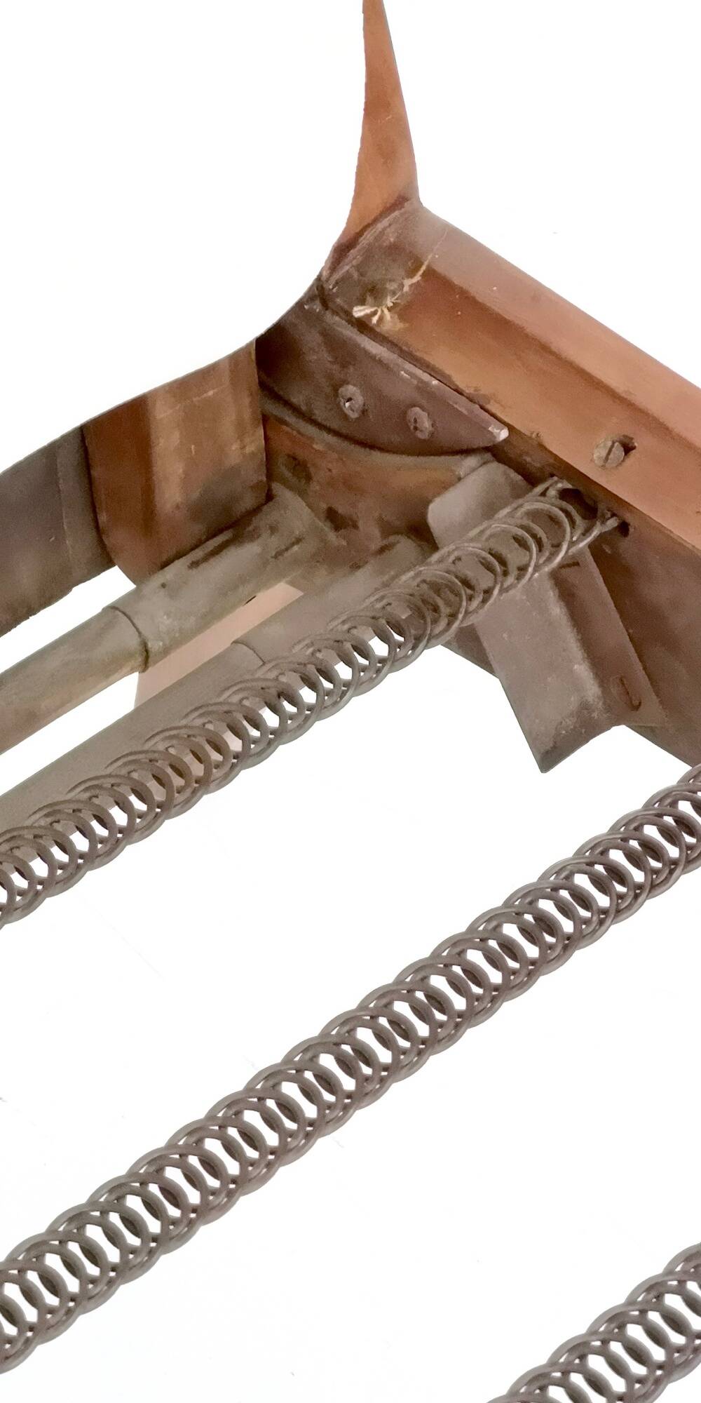 Reclining Armchair with Cherry Frame and White Velvet Upholstery, Italy