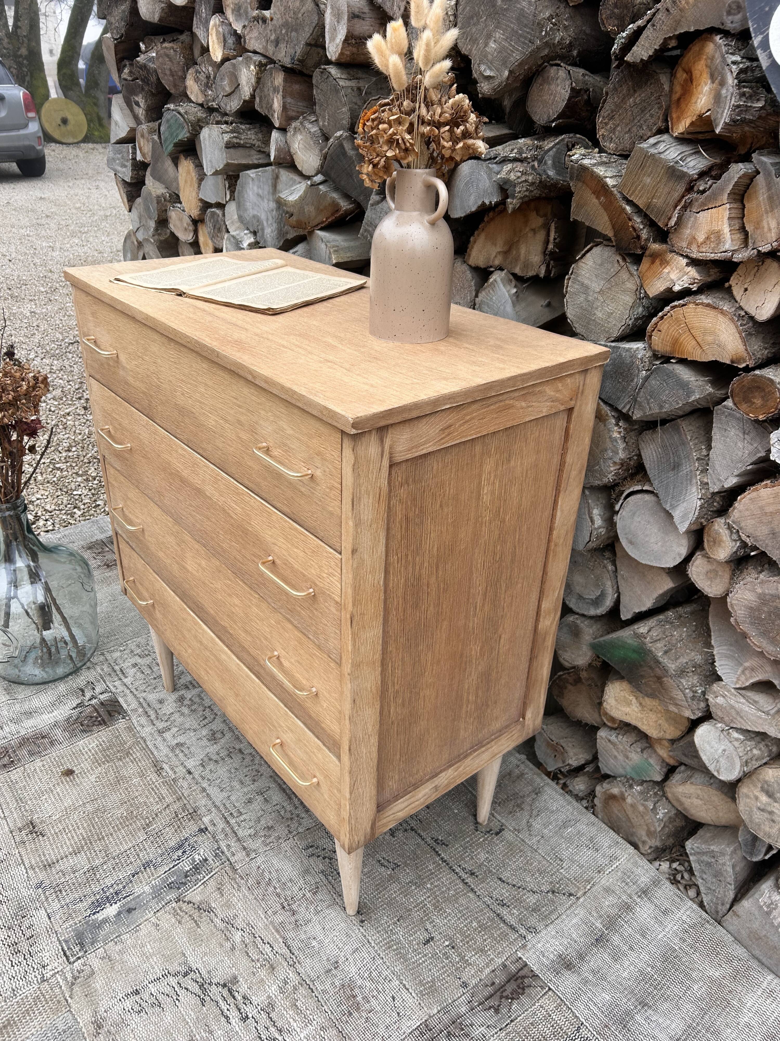 Renovated vintage antique chest of drawers