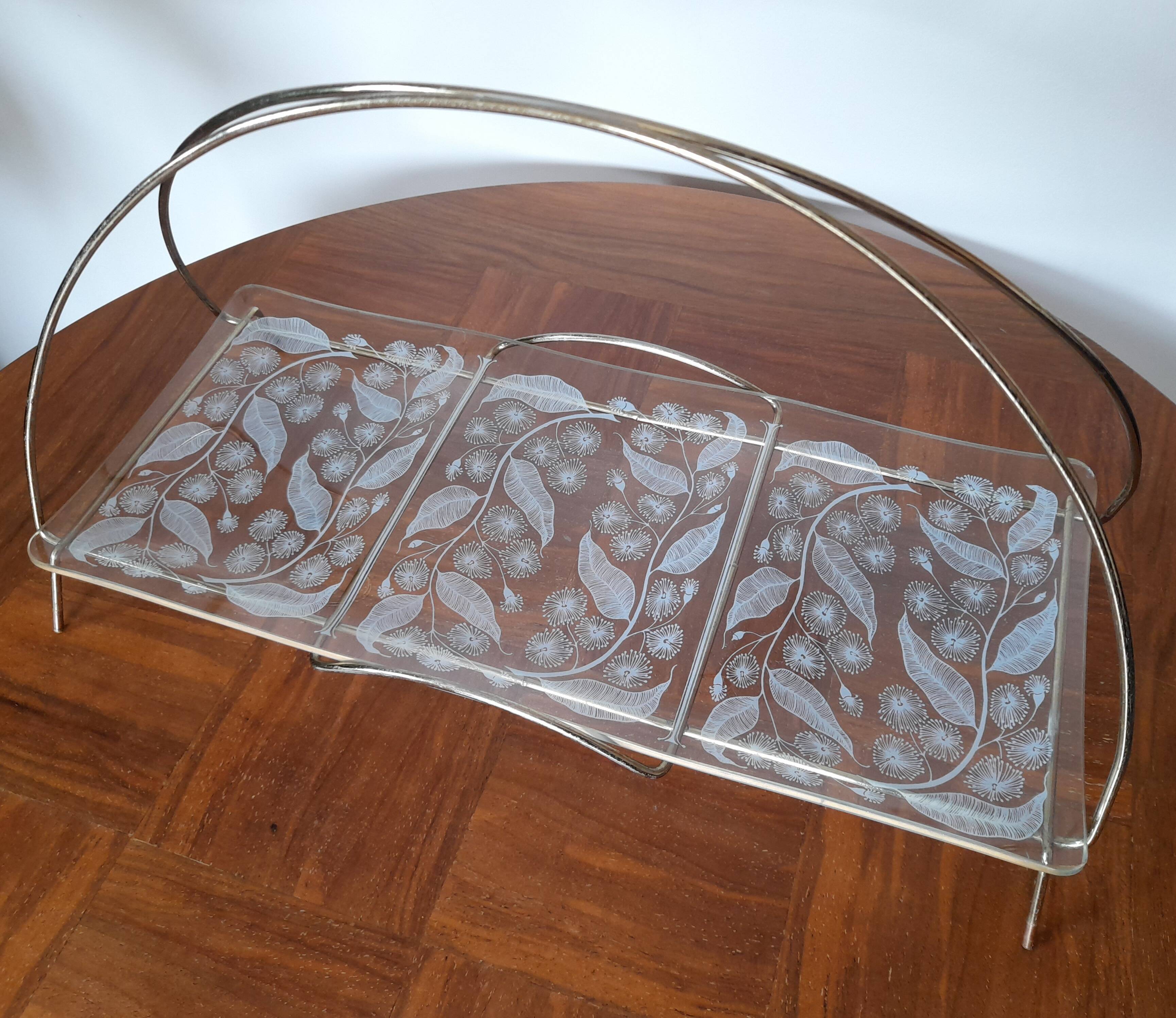 60s aperitif cake serving tray