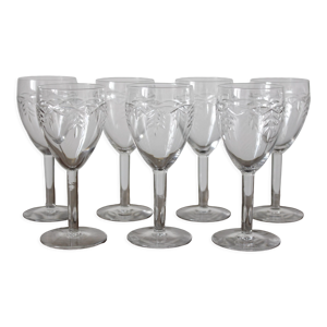 7 verres à vin blanc