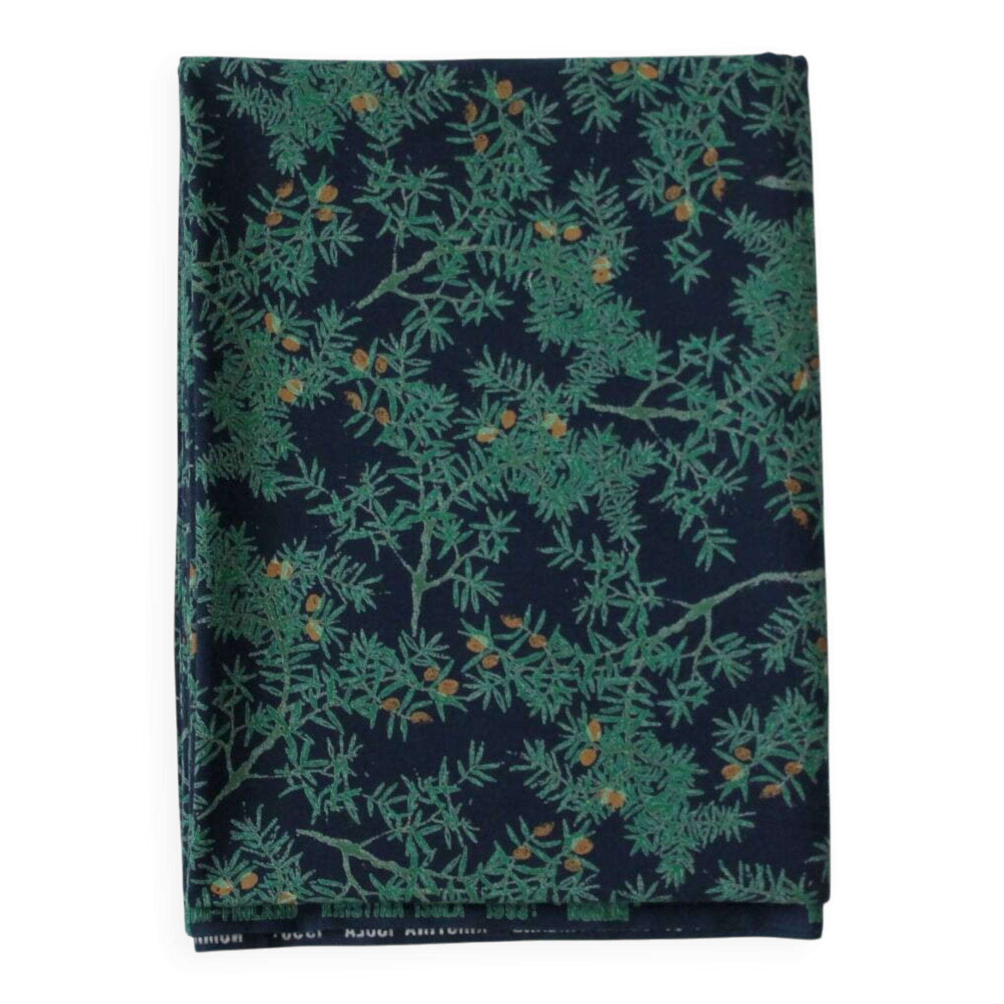 Tissu en coton vintage finlandais « Nummi » de Kristina Isola, 1,40 m x 2,12 m