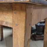 Old rustic bistro table in old solid oak -1m