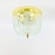 Large Flower-Shaped Glass & Brass Flush Mount/Ceiling Light from Limburg, Germany, 1960s/1970s