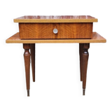 Small varnished wood nightstand, 1950s.