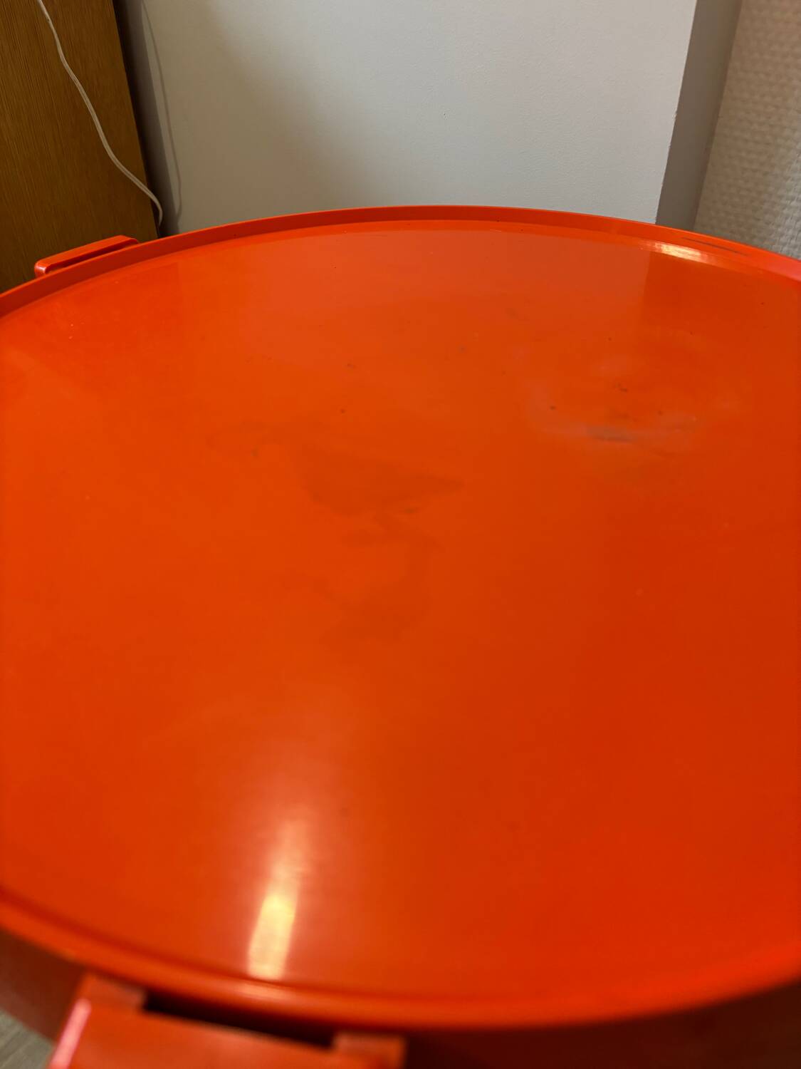 70s orange serving trolley