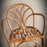 High bar rattan stool