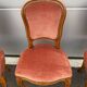 6 chairs Louis XV red style