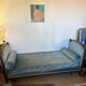 Vintage Louis XVI style blue velvet sofa