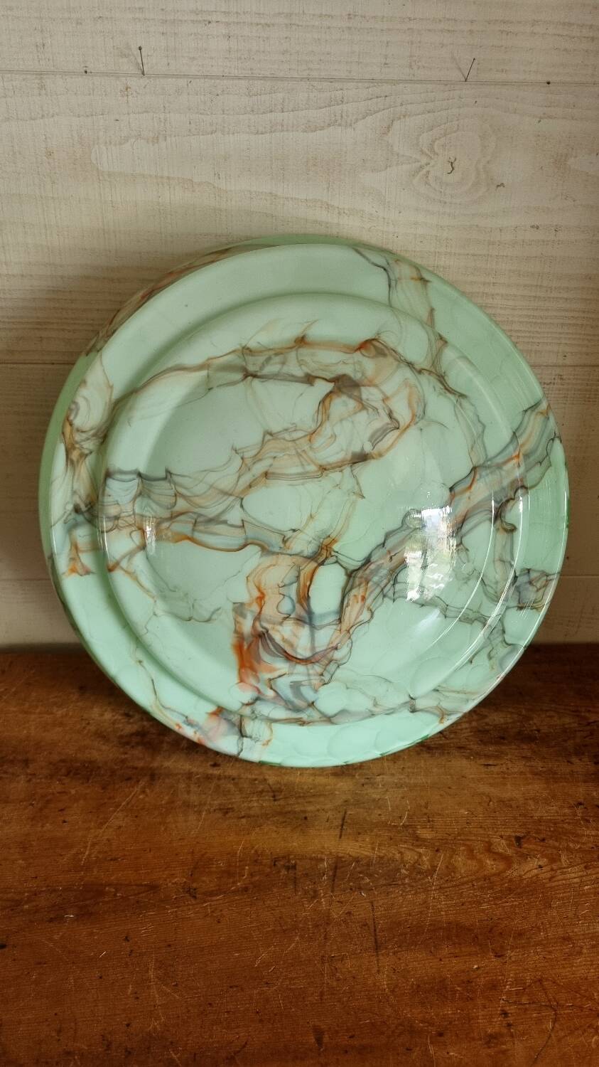 Art deco pendant lamp marbled glass ceiling light