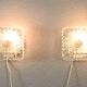 Mid century modern germany cut glass flush mount set 60s