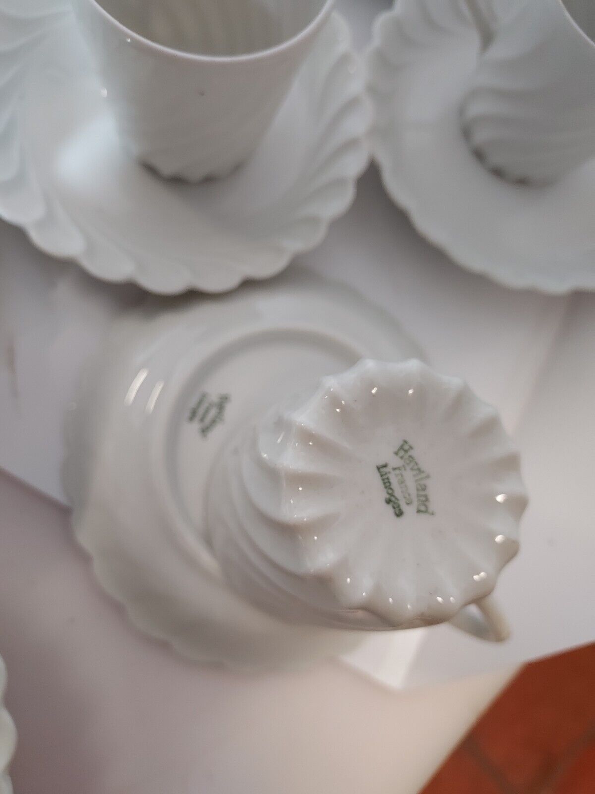 Porcelain coffee cups from Limoges Haviland