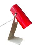 Table Lamp from 1970s, Red and White Coloured