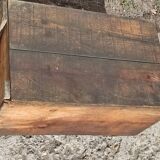 Old open bass drum made of vintage industrial fir wood