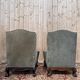 Pair of wingback armchairs in George III style – Carved wood – 18th century.